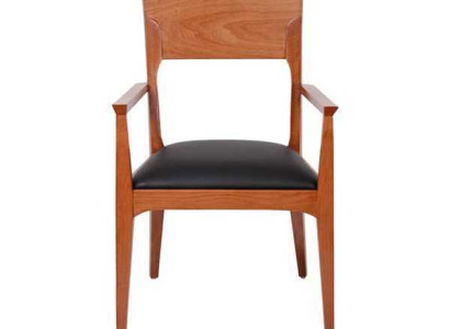 Brown Wooden Chair Designer Single Seater Dining Room Chair Luxury 1-Seater Furniture